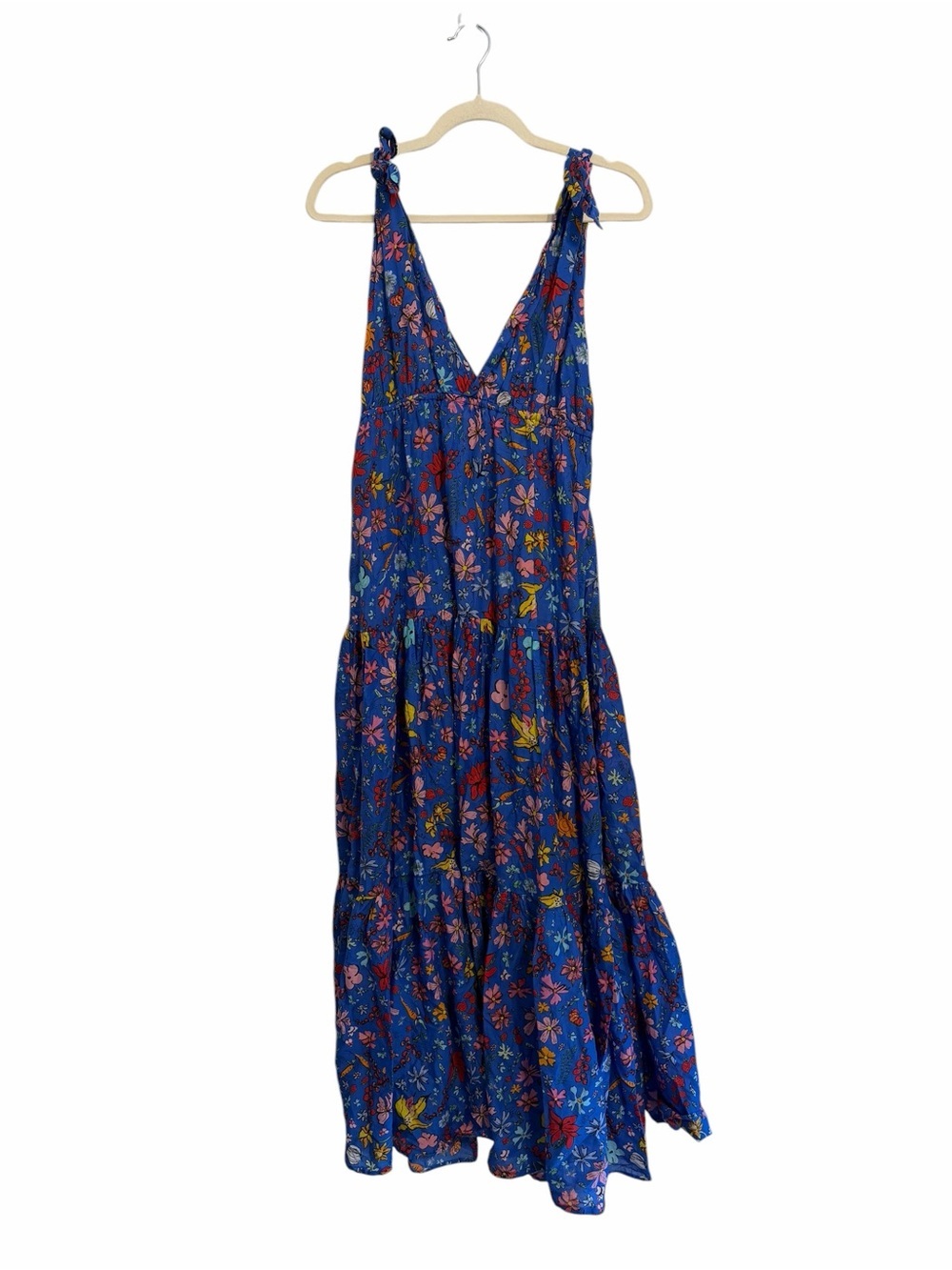 Dauphinette X J.Crew Tie Shoulder Maxi Dress Size S - Picture 4 of 5